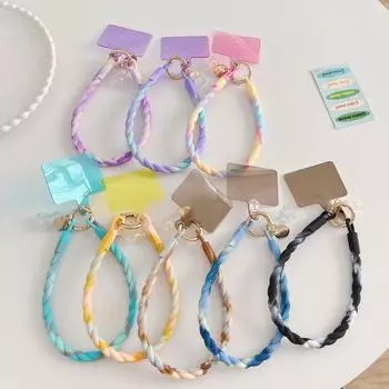 Силиконовый ремешок цвета макарон, веревка для мобильного телефона, светящийся медведь, разделенная цепочка для мобильного телефона, веревка на запястье, анти-потерянная