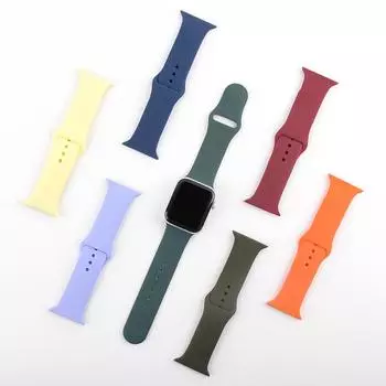 Силиконовый ремешок для Apple Watch Band 44 мм 40 мм Iwatch Band 38 мм 42 мм Спортивный браслет Резиновый ремешок для часов Apple Watch 1 2 3 4 5 6 SE