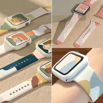 Силиконовый ремешок для Apple Watch, ремешок 44 мм, 45 мм, 41 мм, 40 мм, 38 мм, 42 мм, разноцветный браслет-ремешок, ремешок для часов IWatch Series 7 6 SE 5 4 3 2 1 38mm 40mm 41mm