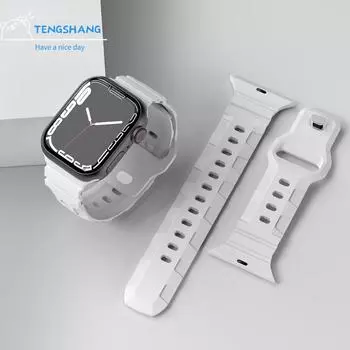 Силиконовый ремешок для Apple Watch, ремешок 45 мм, 49 мм, 41 мм, резиновый браслет, 40 мм, 38 мм, 42 мм для iWatch series 3, 5, 6, se 7, 8, ультра-группа, ремешок для iwatch, 44 мм