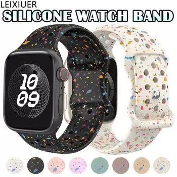 Силиконовый ремешок для Apple Watch Ultra 2/Ultra 49 мм спортивный дышащий ремешок для iWatch Series 10 9 8 7 6 5 4 3 SE 46 мм 44 мм 40 мм 42 мм 38 мм для женщин 42mm 41mm 40mm 38mm for apple watch