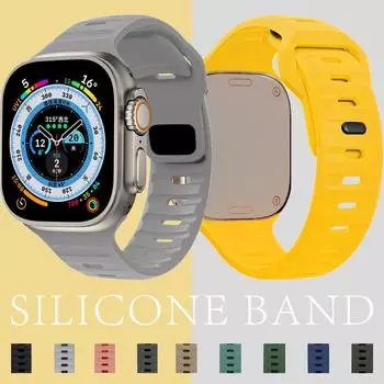Силиконовый ремешок для Apple Watch Ultra 49 мм 8 7 45 мм для iWatch Series 6 5 4 SE 3 2 1 44 мм 42 мм Спортивные мужские часы ремешок браслет аксессуары для браслетов 42mm 44mm 45mm 49mm