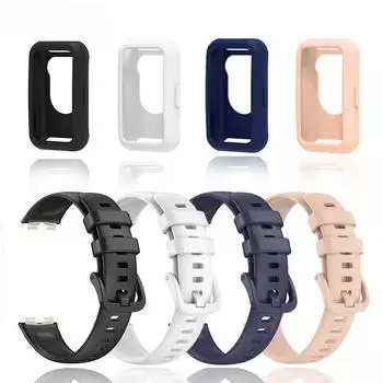 Силиконовый ремешок для браслета Huawei Band 8 9 с мягким чехлом, сменный ремешок для часов, аксессуары Huawei Band 9, спортивный ремешок Huawei Band 9