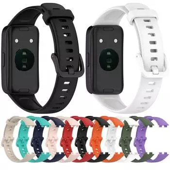 Силиконовый ремешок для часов Huawei Band 9 8, сменный ремешок для часов Honor Band 8, аксессуары для часов NFC For Huawei Band 8 полуночно-синий