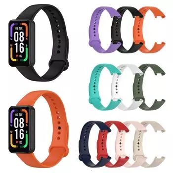 Силиконовый ремешок для браслета Xiaomi Redmi Smart Band Pro, ремень-браслет чёрный