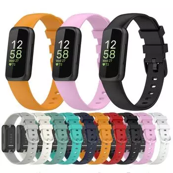 Силиконовый ремешок для часов 15,4 мм для Fitbit Inspire 3, браслет Fitbit Inspire 3, браслет для умных часов, аксессуары для ношения 103x93x15.4mm белый
