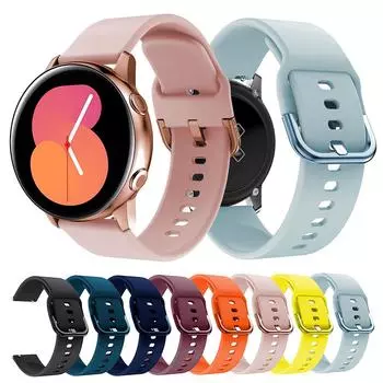 Силиконовый ремешок для часов 20 мм для Samsung Galaxy Watch 42 мм Active 2, ремешок для умных часов Huami Amazfit GTR/GTS 4 Mini