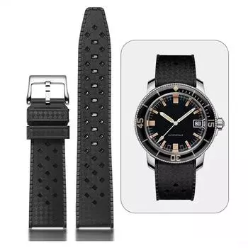 Силиконовый ремешок для часов 20 мм мягкий резиновый ремешок дышащий браслет для пояса Blancpain Fifty Fathoms 5008B аксессуары 20mm