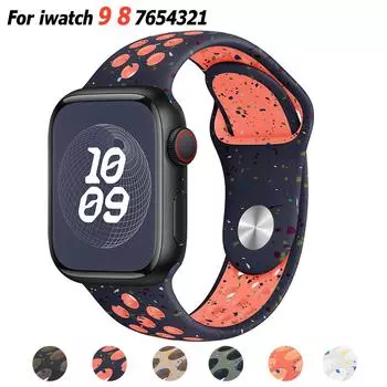 Силиконовый ремешок для часов Apple Ultra 2, 49 мм, спортивный резиновый ремешок для Iwatch Series 9, 8, 7, 6 SE 4, 3, 2, 45 мм, 44 мм, 42 мм, 41 мм, 40 мм, 38 мм 38mm 40mm 41mm & S/M