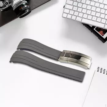 Силиконовый ремешок для часов, быстросъемный, регулируемый, для мужчин и женщин, сменный ремешок для часов серый