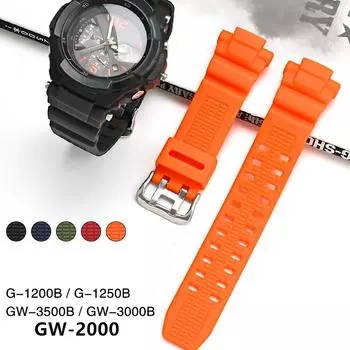 Силиконовый ремешок для часов Casio GW2000 GW-3000 3500 G-1200, браслет из резины и каучука, спортивный браслет для дайвинга темно-синий