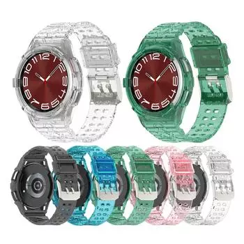 Силиконовый ремешок для часов Glacier, водонепроницаемый чехол для запястья, сменный ремешок для часов 6 Classic 43 мм R950/47 мм R960 47 прозрачный