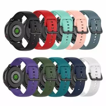 Силиконовый ремешок для часов Huami Amazfit Bip, ремешок 20 мм для Samsung Galaxy Watch Active 2