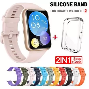 Силиконовый ремешок для часов Huawei Watch Fit 2, сменный ремешок для Huawei Band 7 Band 8