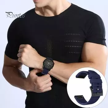 Силиконовый ремешок для часов, износостойкий, дышащий, быстросъемный, простая сборка, сменные детали для спортивных часов для Fenix7pro/6/для Fenix7x/6x/7s 26 красный