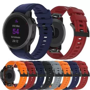 Силиконовый ремешок для часов, износостойкий, дышащий, быстросъемный, простая сборка, сменные детали для спортивных часов для Fenix7pro/6/для Fenix7x/6x/7s 26 красный