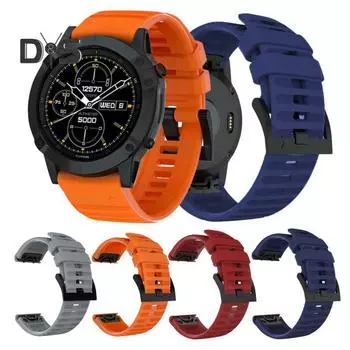 Силиконовый ремешок для часов, износостойкий, дышащий, быстросъемный, простая сборка, сменные детали для спортивных часов для Fenix7pro/6/для Fenix7x/6x/7s 26 красный