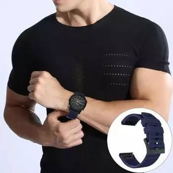 Силиконовый ремешок для часов, износостойкий, дышащий, быстросъемный, простая сборка, сменные детали для спортивных часов для Fenix7pro/6/для Fenix7x/6x/7s 26 красный