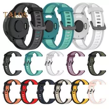 Силиконовый ремешок для часов, износостойкий, водонепроницаемый, универсальная совместимость, простая установка, замена ремешка для часов Forerunner 265S/ 18mm серый