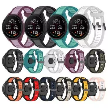 Силиконовый ремешок для часов, износостойкий, водонепроницаемый, универсальная совместимость, простая установка, замена ремешка для часов Forerunner 265S/ 18mm серый