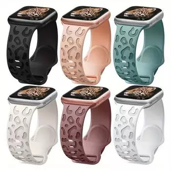 Силиконовый ремешок для часов с леопардовым принтом для Apple Watch, ремешок для часов 44 мм, 40 мм, ремешок для часов серии 49 мм, 45 мм, 38 мм, аксессуар для браслета
