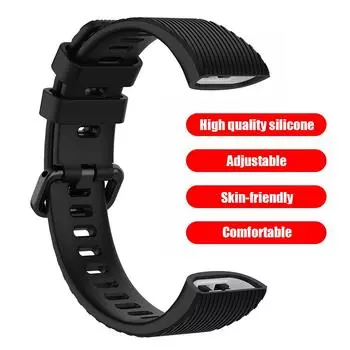 Силиконовый ремешок для часов с пряжкой для Band 4 Pro TER-B29S (черный) КДЕ