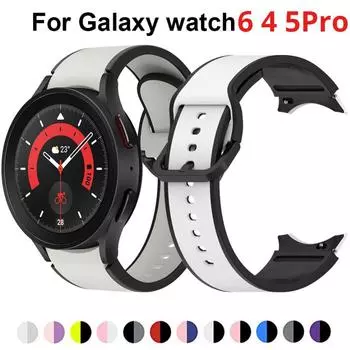 Силиконовый ремешок для часов Samsung Galaxy Watch 6 4 5 Pro 45 мм 44 мм 40 мм Сменный ремешок для часов 4 Classic 42 мм 46 мм 47 мм Браслет Watch4 classic 42mm красный