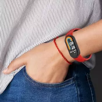 Силиконовый ремешок для часов Yousheng, регулируемый, удобный, водонепроницаемый и прочный, сменный ремешок для Xiaomi Mi Band 8
