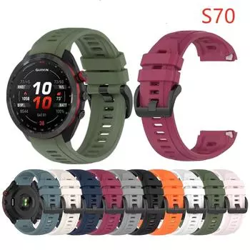 Силиконовый ремешок для Garmin Approach S70, 42 мм, 47 мм, сменный ремешок для часов, аксессуары для браслета для Approach S70 S70 42mm бежевый