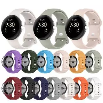 Силиконовый ремешок для Google Pixel Watch 3 41 мм 45 мм сменный спортивный браслет Correa для Google Pixel Watch 2 3 браслета аксессуары Pixel Watch 1 2 3 41mm фиолетовый