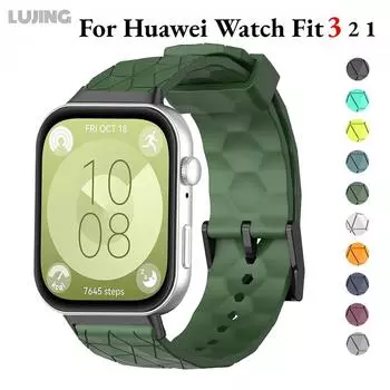 Силиконовый ремешок для Huawei Watch Fit 3 Watch Bracelet Sport Wristband Correa для Huawei Watch Fit 2 1 Accessories Replacement Band For Huawei Watch Fit 1 чёрный