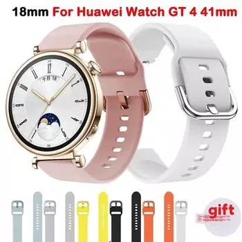 Силиконовый ремешок для HUAWEI WATCH GT 4 41 мм 46 мм умные часы спортивные часы ремешок-браслет для HUAWEI WATCH GT3 42 мм 46 мм GT2 pro Gt 4 41mm чёрный
