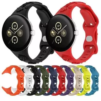 Силиконовый ремешок для Pixel Watch 2 / 1 Сменный браслет для Google Pixel Watch2 Аксессуары для часов Pixel Watch2 белый