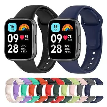 Силиконовый ремешок для Redmi Watch 3 Active/Lite, браслет, браслет, умный ремешок для часов Redmi Watch 3 Lite чёрный