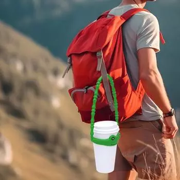 Силиконовый ремешок для ручки бутылки с водой, удобный слинг для бутылки с водой, удобный для переноски, нескользящий Panda