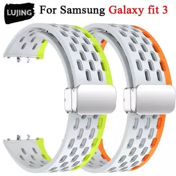 Силиконовый ремешок для Samsung Galaxy fit3, спортивный браслет с магнитной пряжкой, браслет для galaxyfit 3, умные часы, аксессуары для браслета for galaxy fit 3