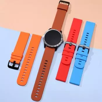 Силиконовый ремешок для Samsung Galaxy Watch 5 Pro, Huawei GT3, Honor Watch 4 20mm темно-зеленого