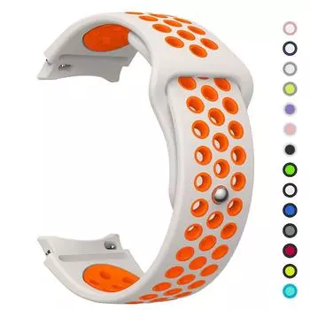 Силиконовый ремешок для Samsung Galaxy Watch 6 5 4 Classic 43 47 мм 42 46 мм 6/5/4 40 44 мм, мягкий резиновый спортивный ремешок для часов 5pro, браслет 45 мм Watch 5 40mm 44mm белый