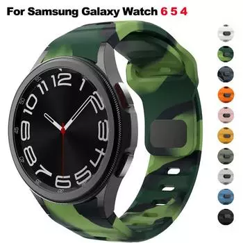 Силиконовый ремешок для Samsung Galaxy Watch 6 Classic 47 мм 43 мм/4 Classic 46 мм 42 мм Браслет Galaxy Watch 5/5pro 45 мм/4/6 40 мм 44 мм 4 classic 46mm 42mm зелёный