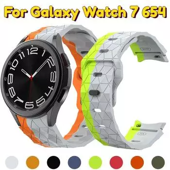 Силиконовый ремешок для Samsung Galaxy Watch 7 6 4 Classic 47 мм 43 мм/46 мм 42 мм ремешок для часов No Gap Galaxy Watch 6/5/5pro 45 мм 40/44 мм Galaxy Watch 6