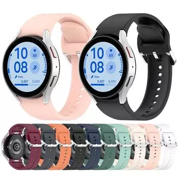 Силиконовый ремешок для Samsung Galaxy Watch 7 FE 6 4 Classic 5 pro 44 мм 40 мм 43 мм 47 мм 45 мм Браслет Galaxy Watch6 7 Ремешок белый