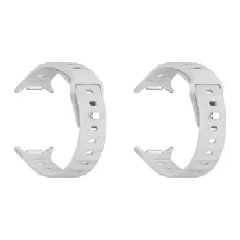 Силиконовый ремешок для Samsung Galaxy Watch 7 Ultra 47 мм (Светло-серый)