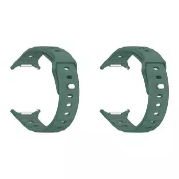 Силиконовый ремешок для Samsung Galaxy Watch 7 Ultra 47 мм(Темно-зеленый)