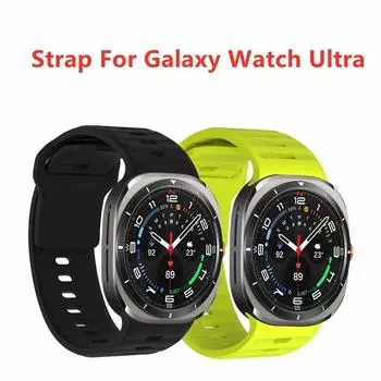 Силиконовый ремешок для Samsung Galaxy Watch Ultra Сменный браслет Samsung Galaxy Watch7 Ultra 47MM Аксессуары Galaxy Watch Ultra 47mm белый