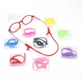 Силиконовый ремешок для солнцезащитных очков, противоскользящий подвесной крючок для очков, удобный детский ремешок для очков, разноцветный, ручная работа красный