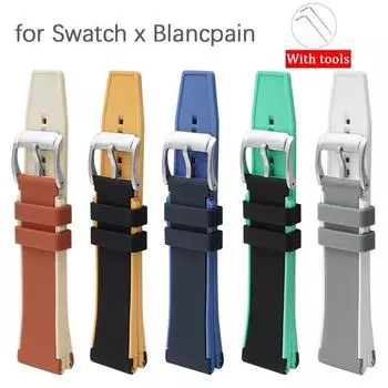 Силиконовый ремешок для Swatch x Blancpain, совместный бренд, 22 мм, спортивный водонепроницаемый мужской и женский резиновый ремешок, сменный ремешок для часов, браслет с инструментами