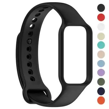 Силиконовый ремешок для Xiaomi Band 8 Active Sport Belt Bracelet Wristband Watchband Сменные аксессуары для Xiaomi Mi Band 8 Active Strap for xiaomi band 8 active чёрный