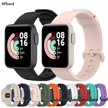Силиконовый ремешок для Xiaomi Mi Watch Lite band Global Version сменный ремешок для часов браслет Redmi Watch mi watch lite 2 Redmi Watch 2 Lite чёрный