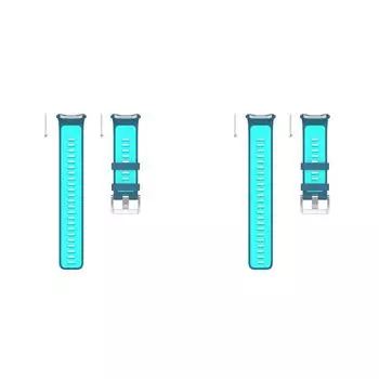 Силиконовый ремешок для замены ремешка часов Polar Vantage V2 (Синий бирюзовый)