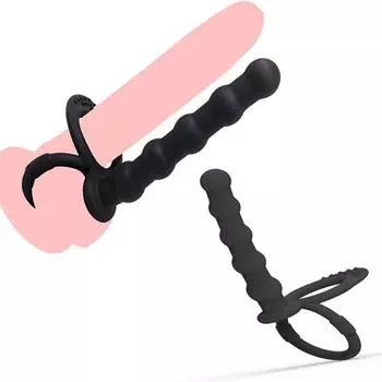Силиконовый ремешок на пенисе Анальная пробка Анальные шарики с кольцом для задержки эякуляции Анальная пробка Массажер для взрослых Двойное проникновение Фаллоимитатор-массажер Анальные секс-игрушки